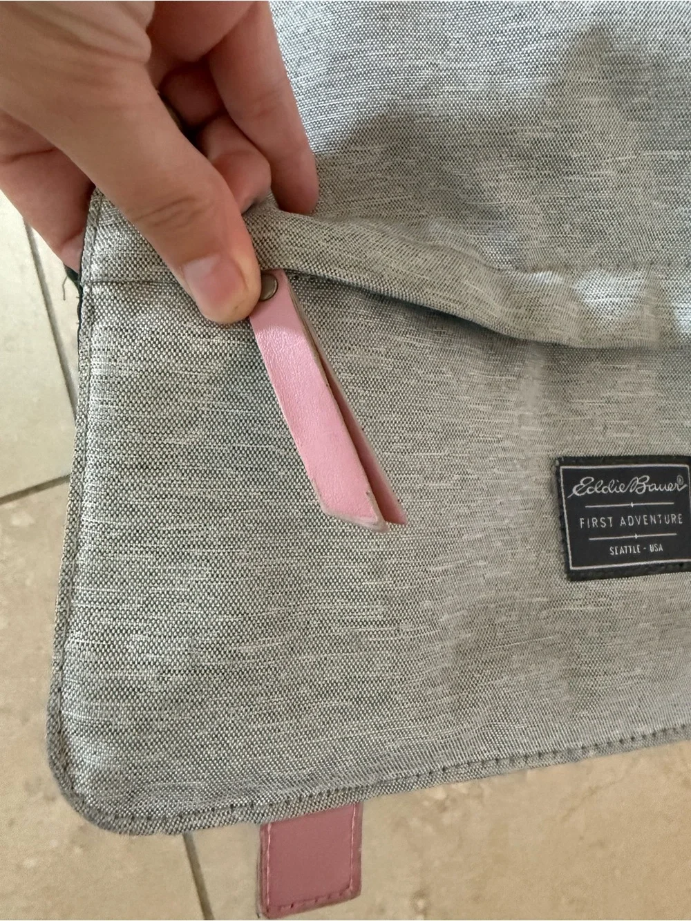 Eddie Bauer Gray and Pink Travel Backpack